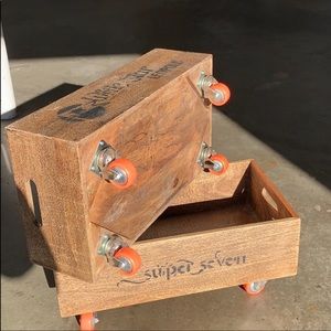 Anthropologie Storage & Organization - Decorative Antique Retro Box On Wheels Anthropologie Storage & Organization - Decorative Antique Retro Box On Wheels